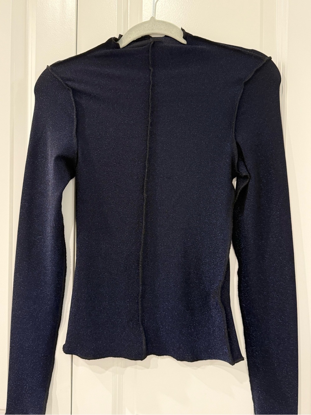 PISTOLA DARA LONG SLEEVE FUNNEL NECK TOP Shimmery Metallic Sheen